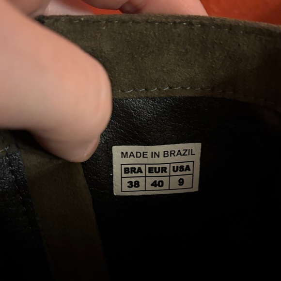 FARM Rio Army Olive Green Knee-High Boots w/Vibrant embroidered Pattern - Picture 8 of 14